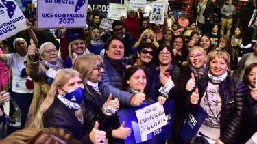 Mariano Gaido lazó su candidatura a intendente de Neuquén en el Ruca Che. Foto: Yamil Regules