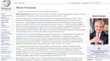 Imagen de El polémico insulto en el perfil de Wikipedia de Alberto Fernández, que nadie había notado