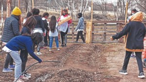 Una gran siembra para festejar los 100 años de la Escuela N°56 en Roca