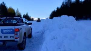 Rutas inhabilitadas en Neuquén por nieve y Pino Hachado cerrado