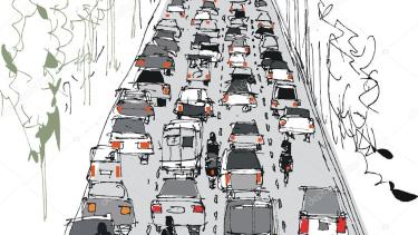 “La autopista del Sur”, de Julio Cortázar, narra un embotellamiento que permite que las personas bajen de sus autos y se relacionen entre sí.