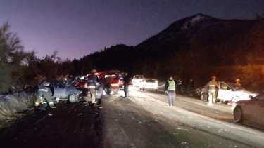 El choque ocurrió en una curva a pocos metros del puesto policial. Foto: gentileza