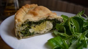 Audio receta de la tarta de espinaca por el chef Diego Bussa