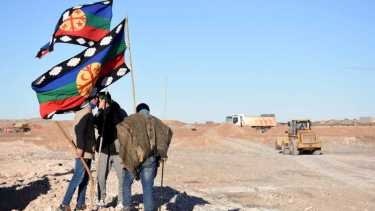 Mapuches reclaman la consulta previa. Foto: Archivo Matías Subat.