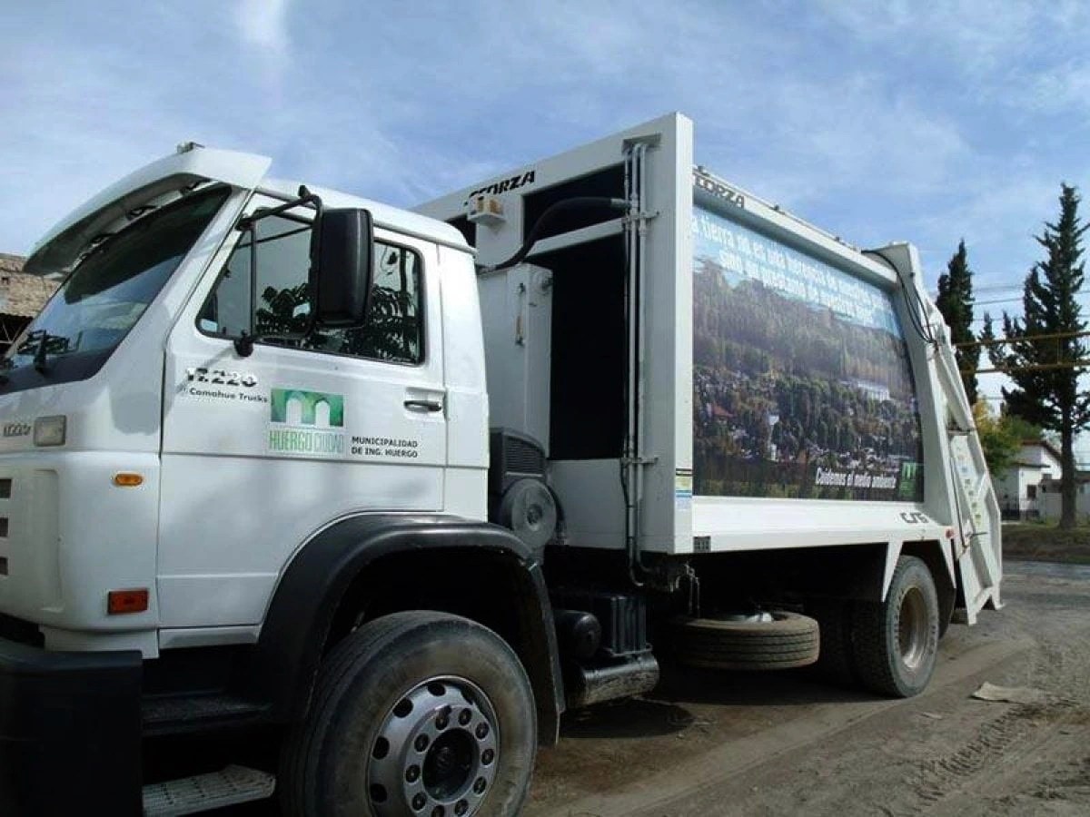 El municipio de Huergo fijó nuevos horarios para la recolección de residuos domiciliarios. (Foto archivo)