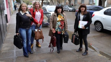 La delegación de la Unter volverá esta mañana a Trabajo para otra negociación con Educación. Foto: Marcelo Ochoa