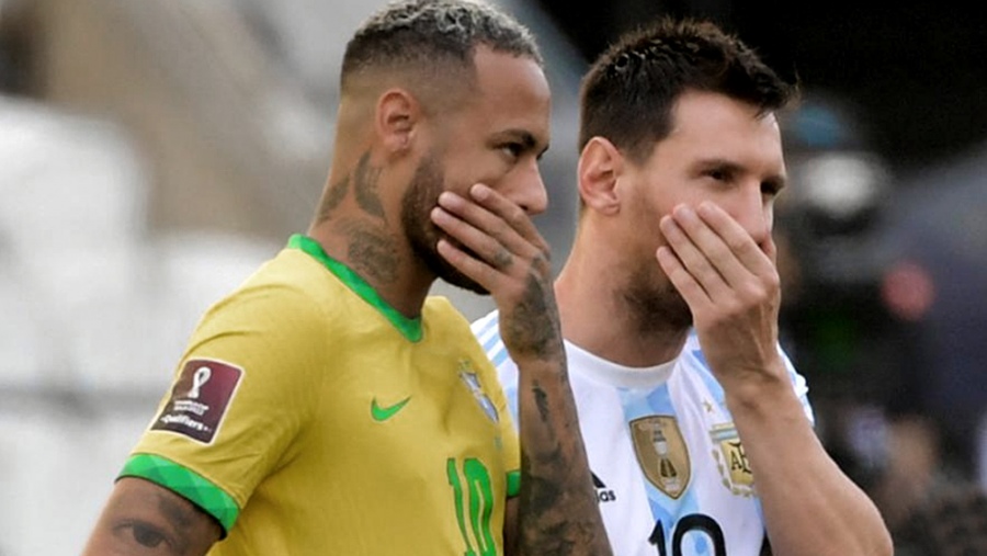 Neymar y Lionel Messi no volverán a jugar el clásico que se suspendió en setiembre último en Brasil, según anunció la AFA. (Gentileza).