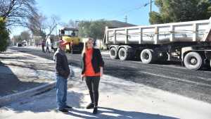 La obra de pavimento en el barrio Tiro Federal de Roca está en su etapa final