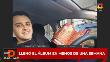 Francisco asegura ser el primer argentino en completar el álbum de figuritas de Qatar. 