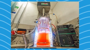 El Biorreactor del IPATEC donde se cultiva la levadura Phaffia rhodozyma