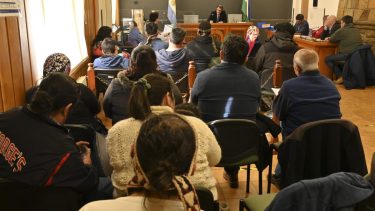 La audiencia se hizo este miércoles con los imputados, sus defensores, fiscales y la querella. (foto Alfredo Leiva)