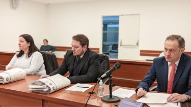 Lucrecia Sola, Pablo Jávega, Agustín García, el equipo de la fiscalía. (Gentileza)