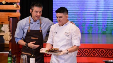El chef Cristian realizó el plato salado (Foto: gentileza)