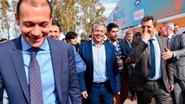 Gutiérrez, Figueroa y Massa firmarán el convenio por la obra de gas de Añelo. (Foto archivo Matías Subat).-