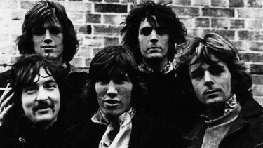 Durante unos pocos meses, los Pink Floyd fueron cinco: Gilmour y Barrett, arriba; Mason, Waters y Wright, abajo. 