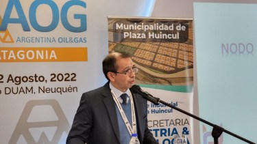 El municipio huinculense tuvo su stand en la AOG 2022 (Foto: gentileza)