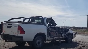 El hecho ocurrió sobre la ruta que une Viedma y El Cóndor, en inmediaciones del Parque Industrial. 