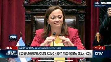 Cecilia Moreau, es la presidenta de la cámara de Diputados. 