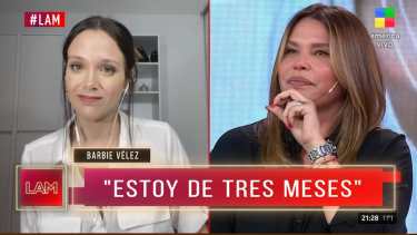 Barbie Vélez contó que está embarazada y Nazarena se emocionó. Foto: Captura video