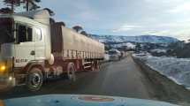 Imagen de Ya cruzaron por Pino Hachado la mitad de los camiones que estaban varados en Las Lajas