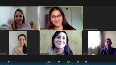 Las asesorías se realizarán por la plataforma Zoom y también se harán encuentros presenciales en la Biblioteca Popular Roca. Captura de Zoom.