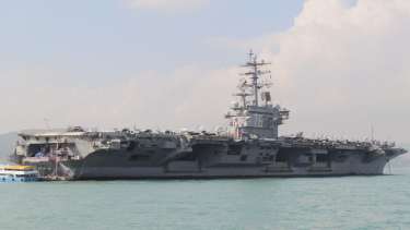 Varios barcos estadounidenses, entre ellos el USS Ronald Reagan (foto), navegan por la región de Taiwán. 