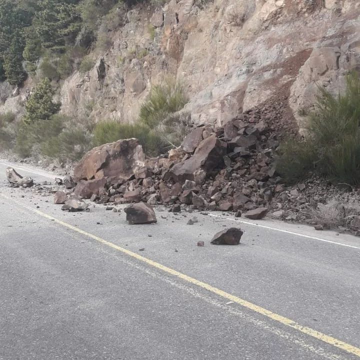 San Martín de los Andes: hubo desprendimiento de rocas en la Ruta 62 ...