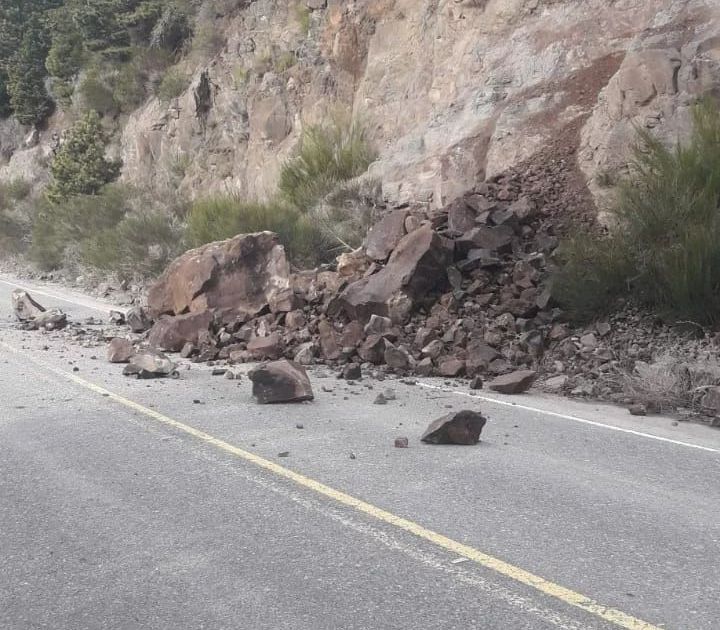 San Martín de los Andes: hubo desprendimiento de rocas en la Ruta 62 ...