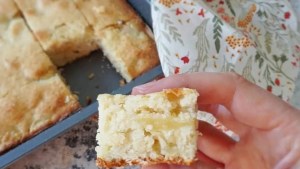 Cuadrados de manzana bien esponjosos para estos días de la Fiesta de la Manzana 2023