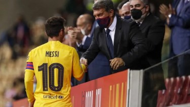 Laporta reiteró que el Barcelona tiene una deuda moral con Messi