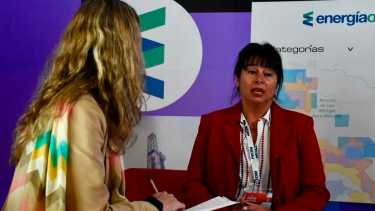 La secretaria de Energía de Río Negro, Andrea Confini remarcó la necesidad de resolver el traslado de insumos a Vaca Muerta. Foto: Matías Subat.