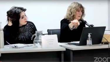 Pizzipaulo y González Taboada, las fiscales que intervinieron en el juicio oral. (Captura)