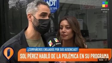 Sol Pérez se mostró molesta con los rumores que la rodean, y "Pollo" Álvarez intentó llevar tranquilidad.-