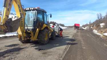 Vialidad Nacional puso en marcha un operativo de bacheo “en frío”. Foto: gentileza