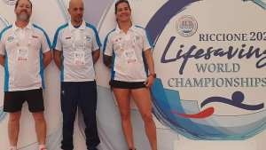 La guardavidas de Las Grutas terminó cosechando 12 medallas en el mundial de Italia