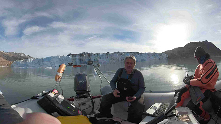 Al retroceder un glaciar, investigadores de Argentina y Chile pudieron navegar en una zona inexplorada del Lago Viedma y conocer su profundidad