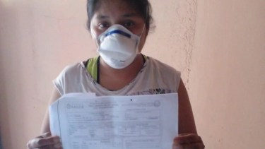 Berenice, madre de la familia Ocampo diagnosticada con tuberculosis. foto: gentileza