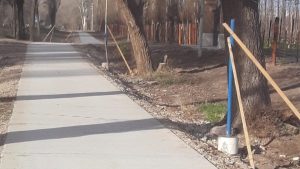 Pidieron que no transiten en la obra de la ciclovía de Ruta 6 en Roca