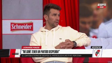 Ponzio lamentó que Passarella no pueda ir a su despedida.