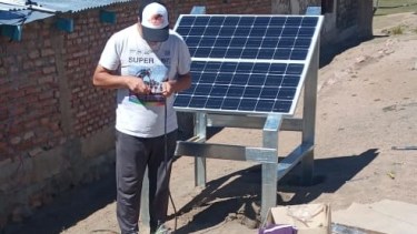 Desde el municipio se vienen instalando sistemas de energías renovables en la zona rural. Foto: gentileza. 