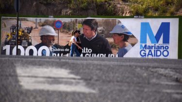 El intendente Mariano Gaido ya lanzó su cartelería en la ciudad para buscar la reelección. Foto: Matías Subat.