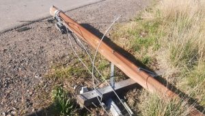Peligro en Ruta 22: tiraron una línea de media tensión para robar un transformador