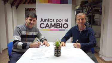 Acevedo y Tortoriello, en julio del 2021, cuando se firmó la alianza de Juntos por el Cambio. Foto Archivo.