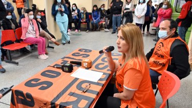 En la capital provincial se realizó un encuentro en el hall del hospital Zatti. Fotos: Marcelo Ochoa.