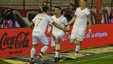 Cristaldo es la gran figura del Globo, que si gana hoy será puntero de la Liga Profesional. Un fenómeno lo que está jugando el volante. 