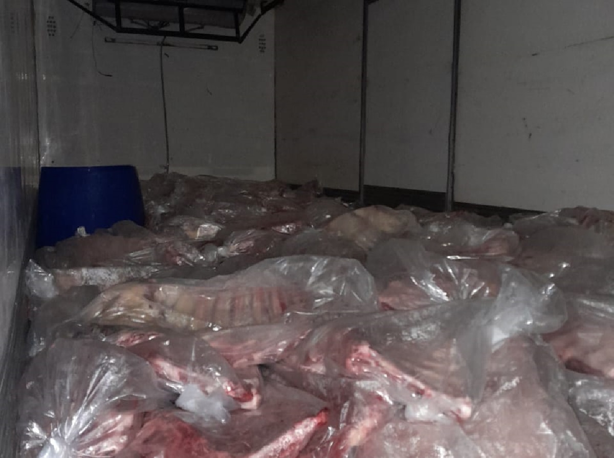 Unos 2.700 kilos de carne vacuna era transportadas en forma ilegal y fueron decomisados. (Foto gentileza)