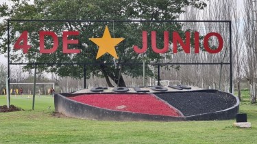 La entrada al predio 4 de Junio de Colón de Santa Fe, donde habitualmente entrena. Hoy no lo hizo por la apretada de los barras. 