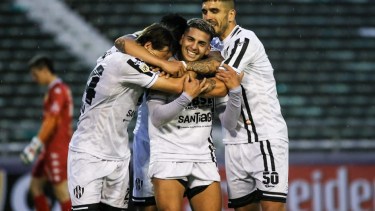 Hernán López Muñoz, autor de los tres goles de Central Córdoba de Santiago del Estero. 