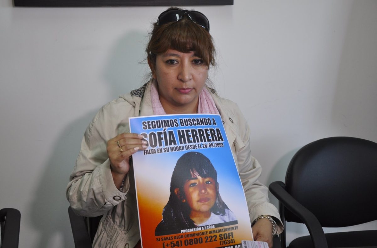 La mamá de Sofía Herrera, María Elena Delgado, sigue en la búsqueda de su hija desaparecida hace 14 años.-
