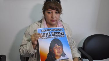 La mamá de Sofía Herrera, María Elena Delgado, sigue en la búsqueda de su hija desaparecida hace 14 años.-